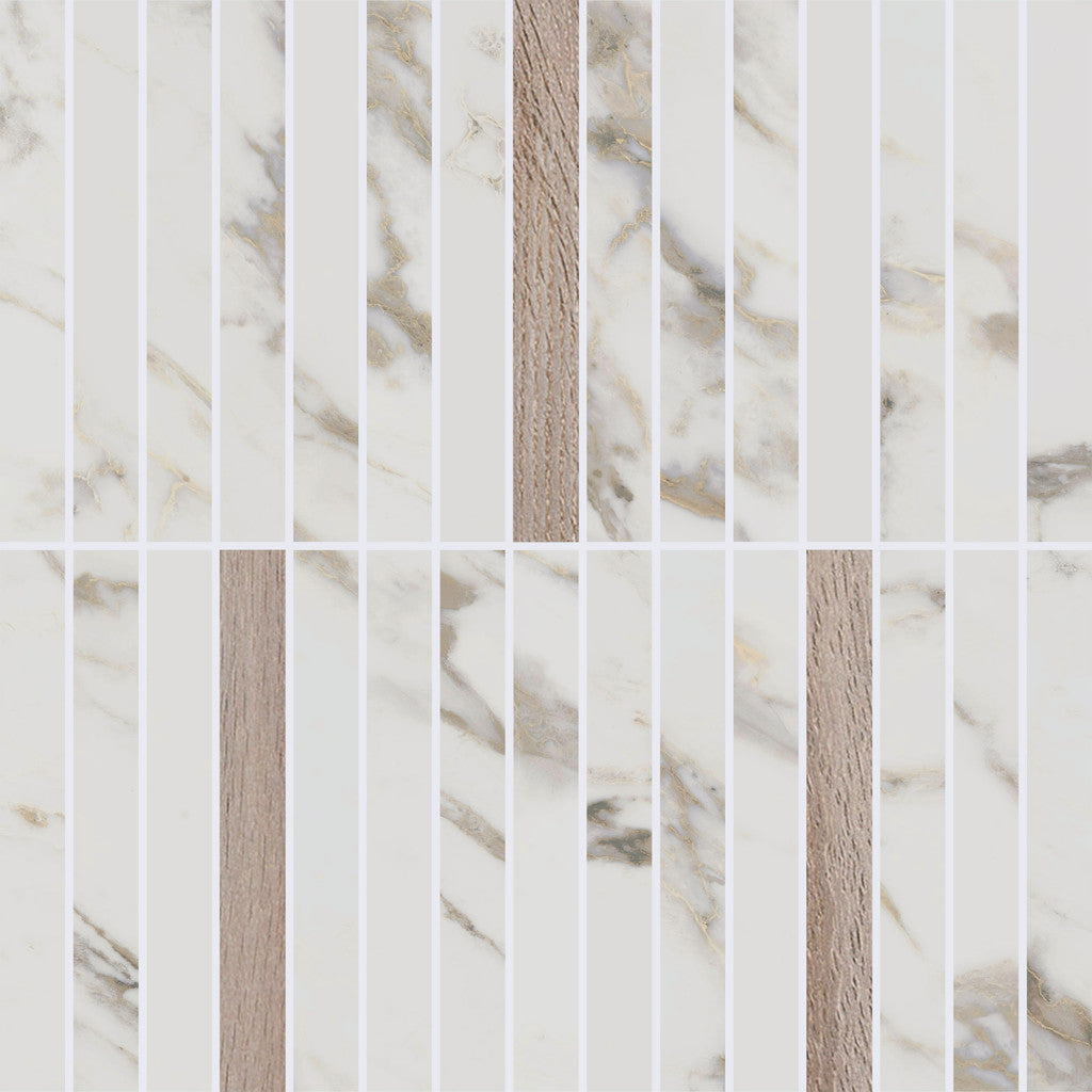 12x12 Stacked Mosaic Matte / Aria Matte